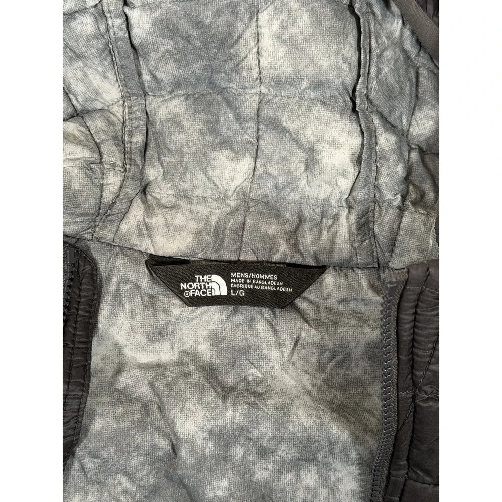 The North Face ThermoBall Hooded Jacket Men's Large Gray Insulated Puffer